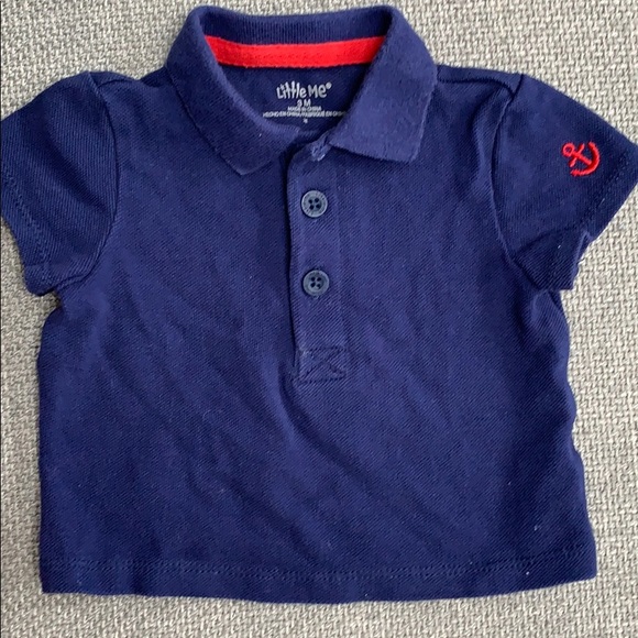 Little Me short overalls with matching polo shirt - Picture 6 of 8